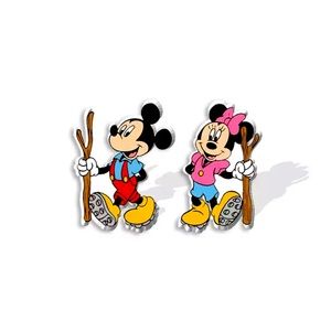 Mickey And Minnie Acrylic Stud Earrings